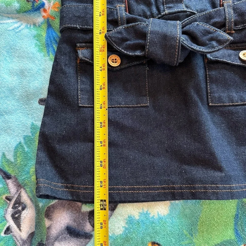 NWT Carter's Watch‎ The Wear Vintage Dark Denim Dress Girls Size 6X Butterflies